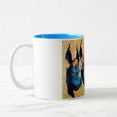 DREI GEBIETE IN BLAU ZWEIFARBIGE TASSE (Links)
