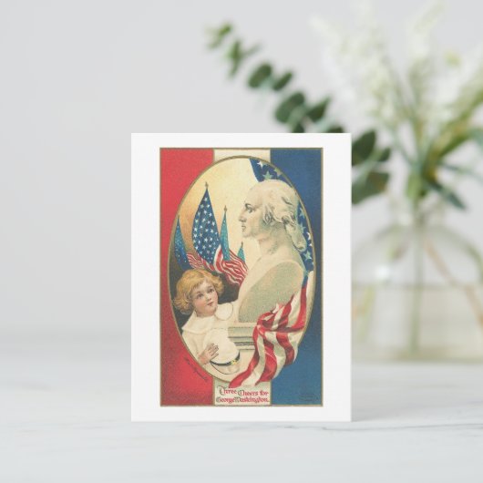 Drei Gefallen für George Washington Postkarte (Stehend Vorderseite)