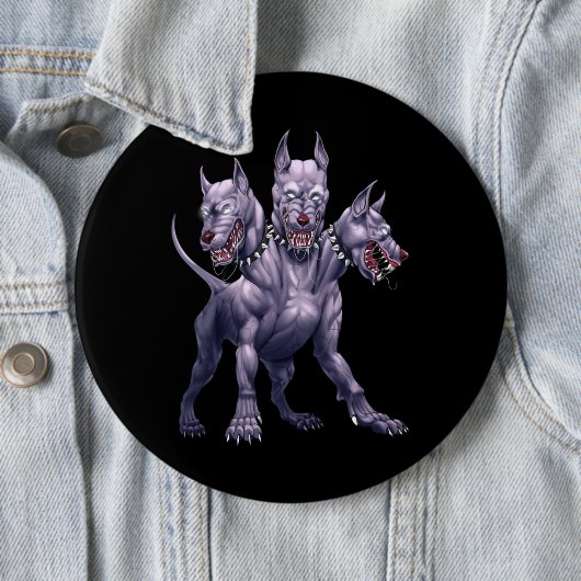Drei gehackte Hunde Cerberus Button (Beispiel)