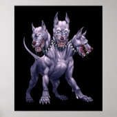 Drei gehackte Hunde Cerberus Poster (Vorne)