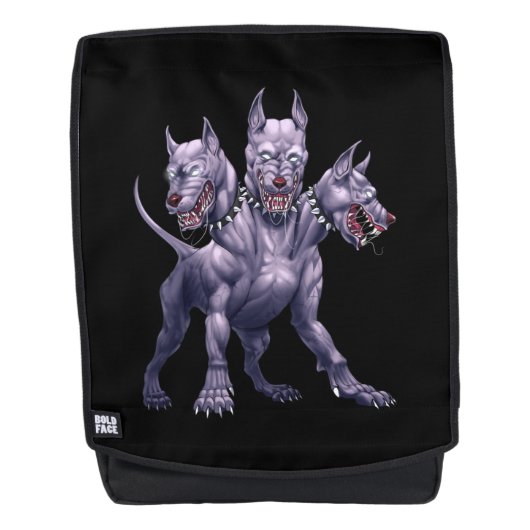 Drei gehackte Hunde Cerberus Rucksack (Vorderseite)