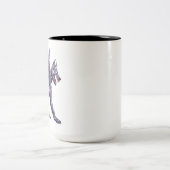 Drei gehackte Hunde Cerberus Zweifarbige Tasse (Mittel)