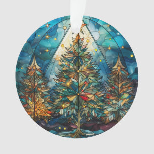 Drei gehärtete Glasbäume Ornament