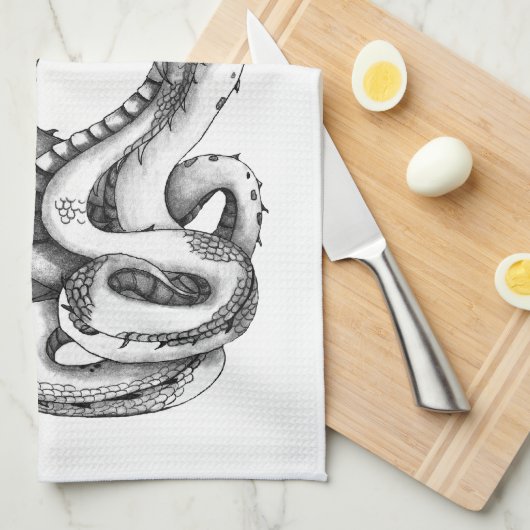 Drei gehärtete Hydra-Designs Geschirrtuch (Viertel Falte)