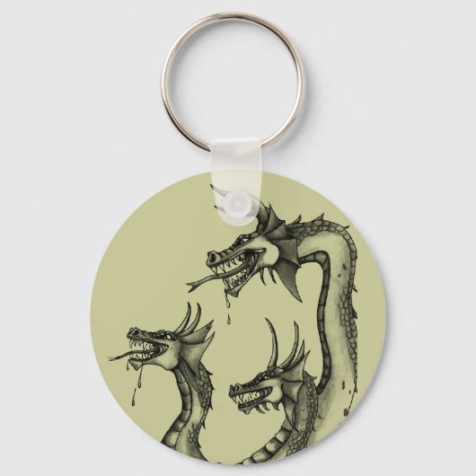 Drei gehärtete Hydra-Designs Schlüsselanhänger (Vorderseite)