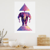 Drei geheuerte Elefantenkunst Poster (Küche)