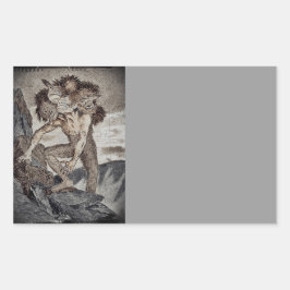 Drei geheuerte Monster Rechteckiger Aufkleber