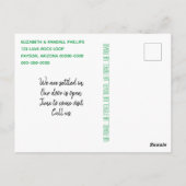 Drei geile glückliche Bamboo Wir bewegten Ankündig Postkarte (Rückseite)