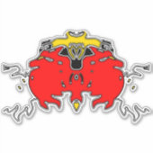 Drei Geister blühen (rot) Aufkleber (Vorderseite)