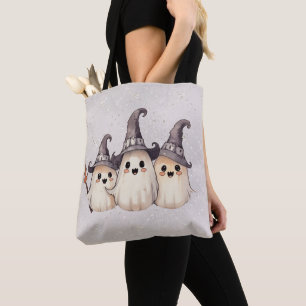Drei Geister Hexenhüte Silber Glitter Halloween Tasche