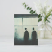 Drei Geister im Fenster Postkarte (Stehend Vorderseite)