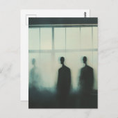 Drei Geister im Fenster Postkarte (Vorne/Hinten)