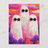 Drei Geister in Sonnenbrille in den Wolken Postkarte (Vorderseite)