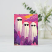 Drei Geister in Sonnenbrille Postkarte (Stehend Vorderseite)