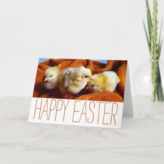 Drei gelbe Chips, Orange & White Oaster Karte (Vorderseite)