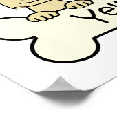 Drei Gelbe Labradore Poster (Ecke)