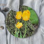Drei gelbe Tulissen / Button (Beispiel)