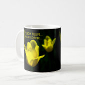 Drei gelbe Tulissen Kaffeetasse (Vorderseite Links)