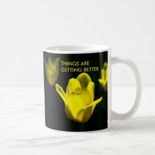 Drei gelbe Tulissen Kaffeetasse
