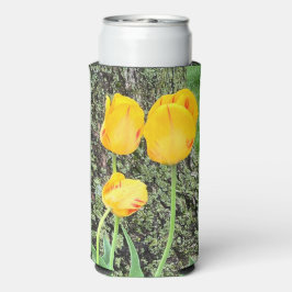 Drei gelbe Tulissen / Selters Dosenkühler