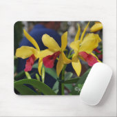 Drei Gelbe und Rote Orchideen Mousepad (Mit Mouse)