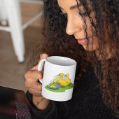 Drei Gelbente Kaffeetasse