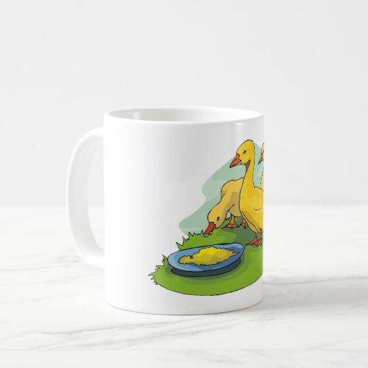Drei Gelbente Kaffeetasse (Vorderseite Links)