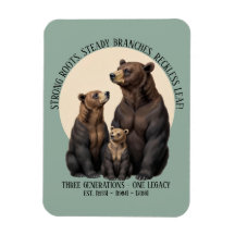 Drei-Generationen-Familienbaum-Folk-Art-Bär-Magnet