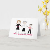 Drei Generationen stark Karte (Gelbe Blume)