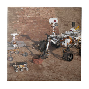 Drei Generationen von Mars-Rover. Fliese