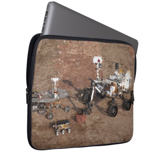Drei Generationen von Mars-Rover. Laptopschutzhülle (Vorne Rechts)