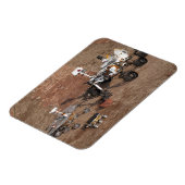 Drei Generationen von Mars-Rover. Magnet (Linke Seite)