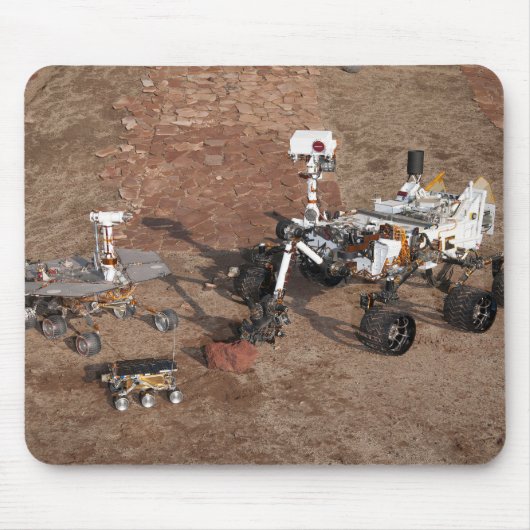 Drei Generationen von Mars-Rover. Mousepad (Vorne)
