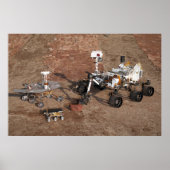Drei Generationen von Mars-Rover. Poster (Vorne)