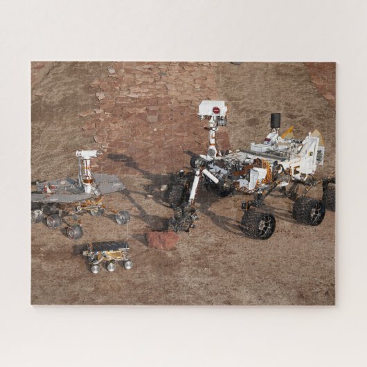 Drei Generationen von Mars-Rover. Puzzle (Horizontal)