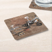 Drei Generationen von Mars-Rover. Rechteckiger Pappuntersetzer (angewinkelt)