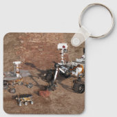 Drei Generationen von Mars-Rover. Schlüsselanhänger (Rückseite)