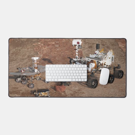Drei Generationen von Mars-Rover. Schreibtischunterlage (Tastatur & Maus)