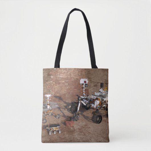 Drei Generationen von Mars-Rover. Tasche (Vorderseite)