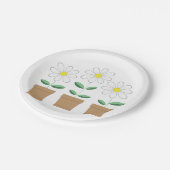 Drei gepunktete Tageszeitungen Pappteller (Schrägansicht)