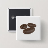 Drei geröstete Kaffeebohnen Button (Vorne & Hinten)