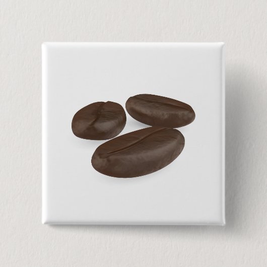 Drei geröstete Kaffeebohnen Button (Vorderseite)
