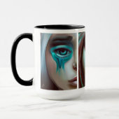 Drei Gesichter der Frauen AI Generated Art Tasse (Links)