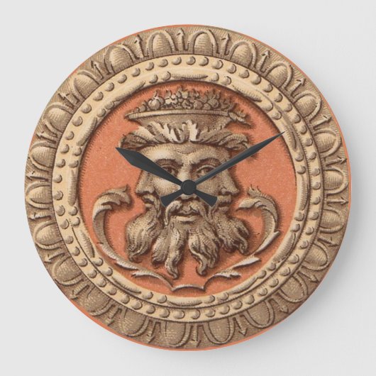drei Gesichter Große Wanduhr (Vorderseite)