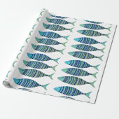 Drei gestreifte Fische Geschenkpapier (Ungerollt)