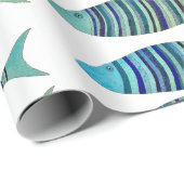 Drei gestreifte Fische Geschenkpapier (Rolleneckpunkt)