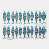 Drei gestreifte Fische Geschirrtuch (Horizontal)