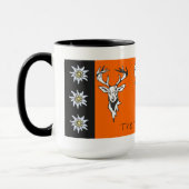 Drei Geweih-alpine Rotwild-Kopf-Tasse Tasse (Links)