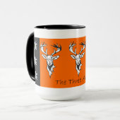 Drei Geweih-alpine Rotwild-Kopf-Tasse Tasse (Vorderseite Links)