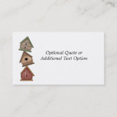 Drei gewitterte Geburtshäuser Visitenkarte (Rückseite)